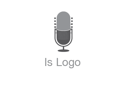 upright studio mic media logo icon