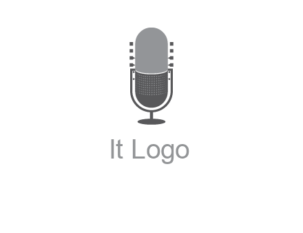 upright studio mic media logo icon