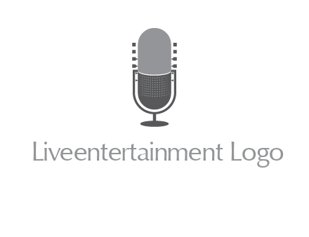 upright studio mic media logo icon