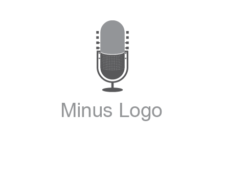 upright studio mic media logo icon