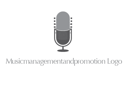 upright studio mic media logo icon