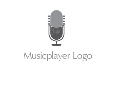 upright studio mic media logo icon