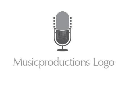 upright studio mic media logo icon