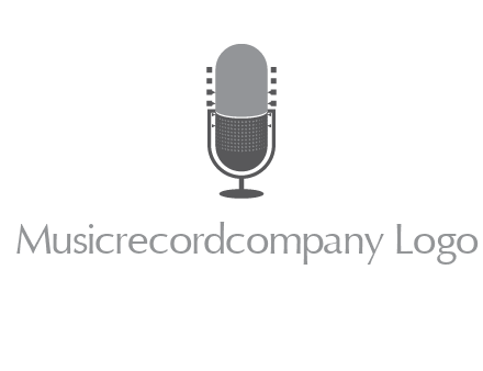 upright studio mic media logo icon