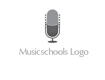 upright studio mic media logo icon