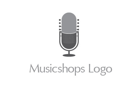 upright studio mic media logo icon