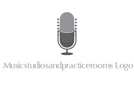 upright studio mic media logo icon