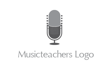 upright studio mic media logo icon