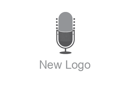 upright studio mic media logo icon