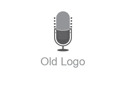 upright studio mic media logo icon