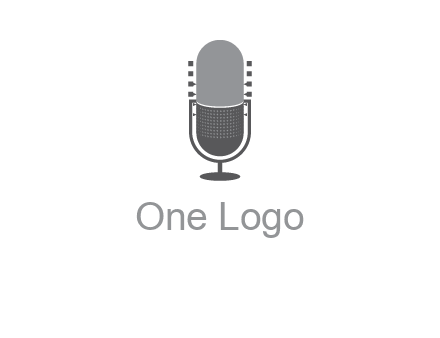 upright studio mic media logo icon