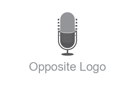 upright studio mic media logo icon