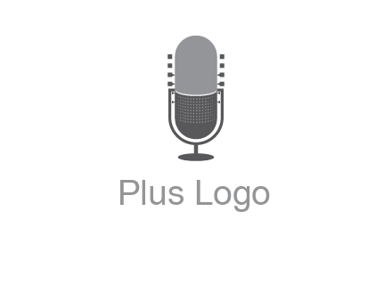 upright studio mic media logo icon