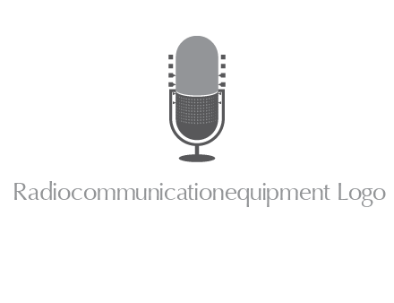 upright studio mic media logo icon