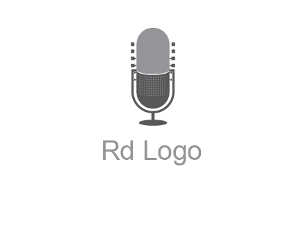 upright studio mic media logo icon