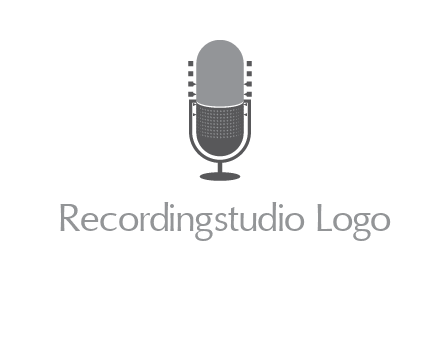 upright studio mic media logo icon