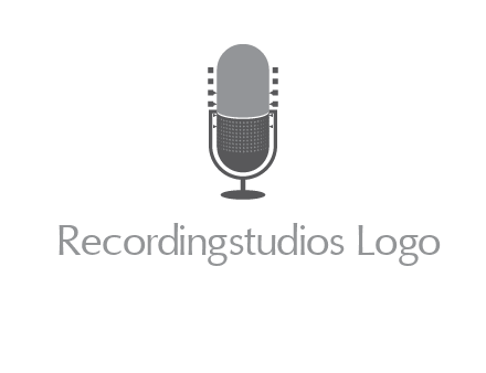 upright studio mic media logo icon