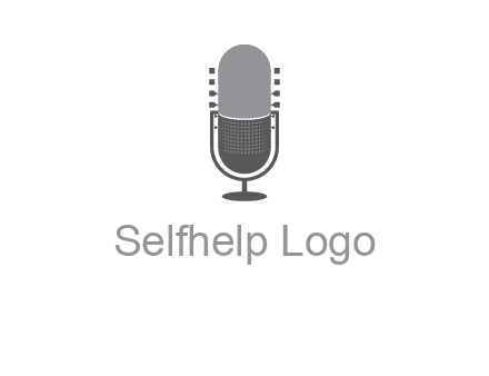 upright studio mic media logo icon