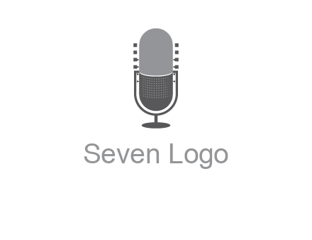upright studio mic media logo icon
