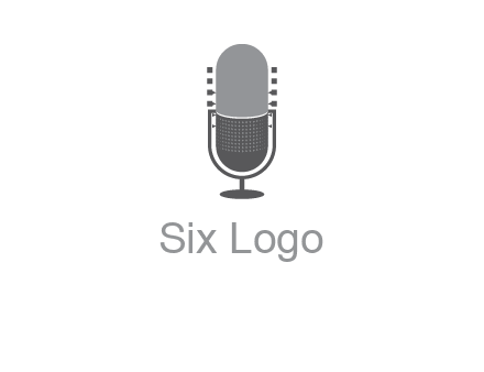 upright studio mic media logo icon