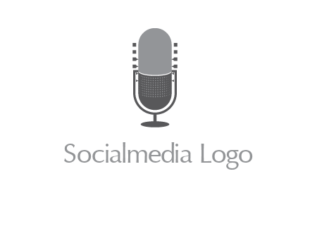 upright studio mic media logo icon