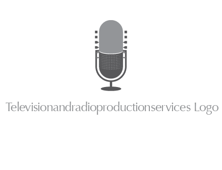 upright studio mic media logo icon