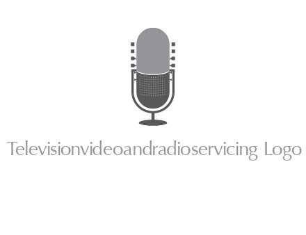 upright studio mic media logo icon