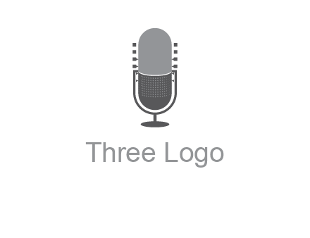 upright studio mic media logo icon