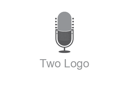 upright studio mic media logo icon