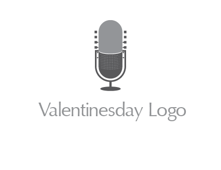 upright studio mic media logo icon