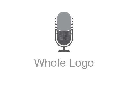 upright studio mic media logo icon