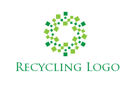 circle with pixels logo