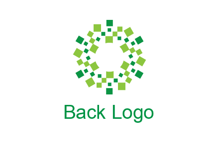 circle with pixels logo