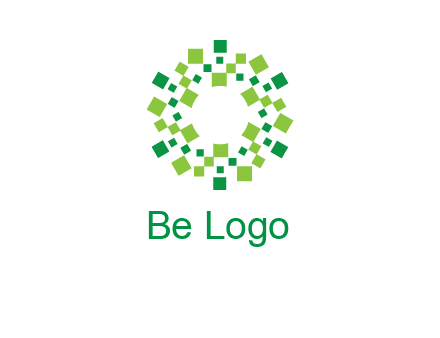 circle with pixels logo