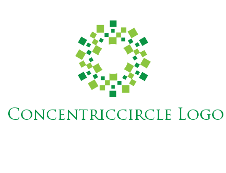 circle with pixels logo