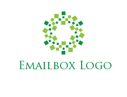 circle with pixels logo
