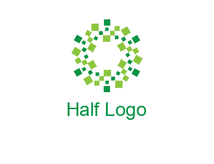 circle with pixels logo