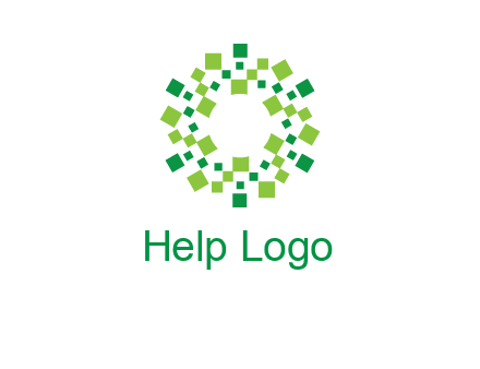 circle with pixels logo