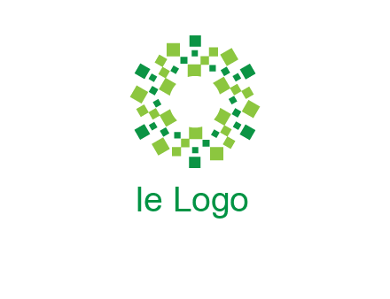 circle with pixels logo