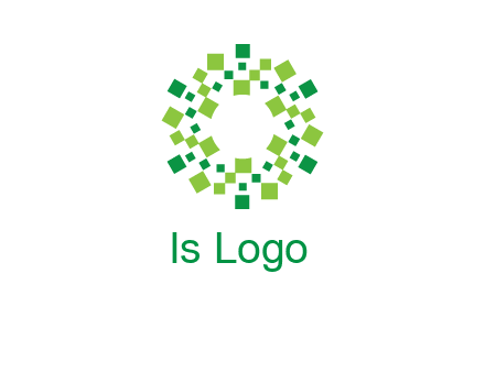 circle with pixels logo