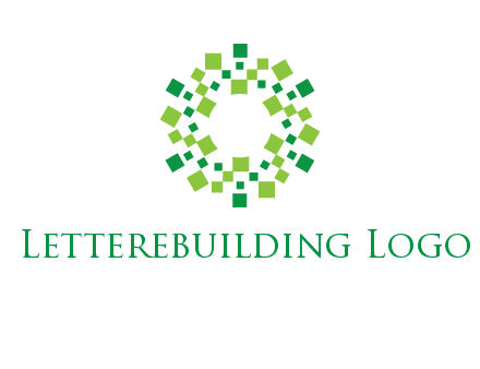 circle with pixels logo