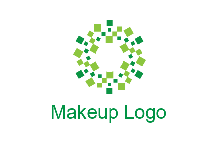 circle with pixels logo