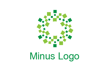 circle with pixels logo