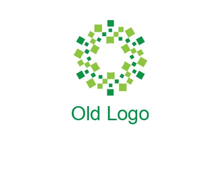 circle with pixels logo