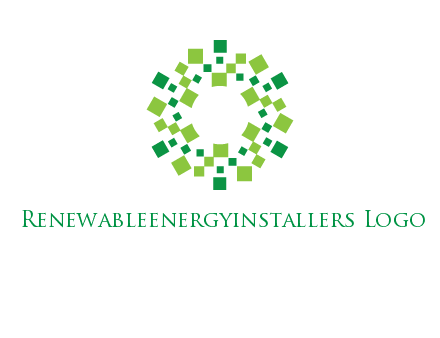 circle with pixels logo