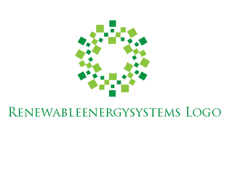 circle with pixels logo