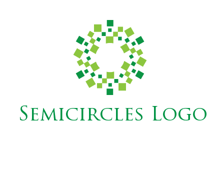 circle with pixels logo