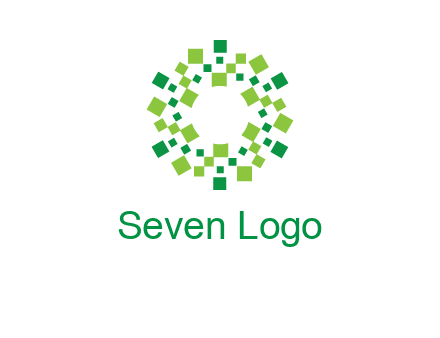 circle with pixels logo