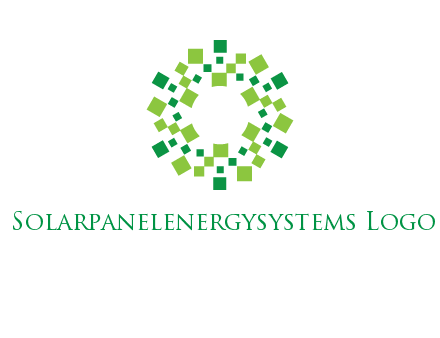 circle with pixels logo