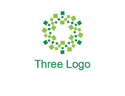circle with pixels logo